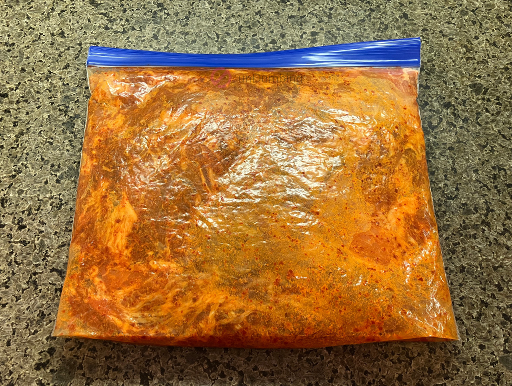 Garlic and plum extract added to the plastic bag